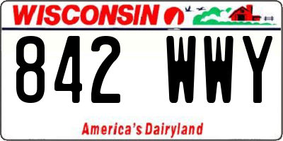 WI license plate 842WWY