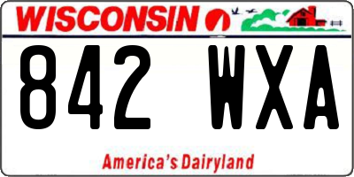 WI license plate 842WXA