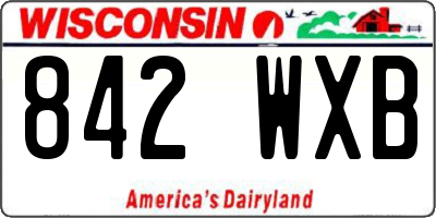 WI license plate 842WXB
