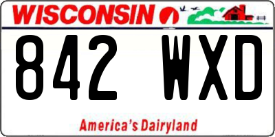 WI license plate 842WXD