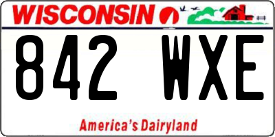 WI license plate 842WXE