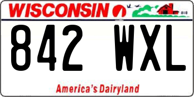 WI license plate 842WXL