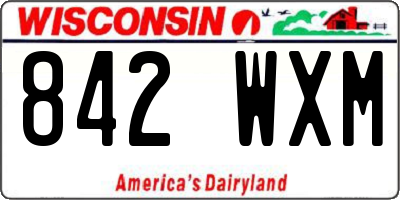 WI license plate 842WXM