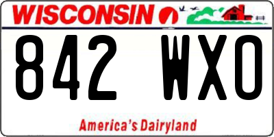 WI license plate 842WXO