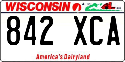 WI license plate 842XCA