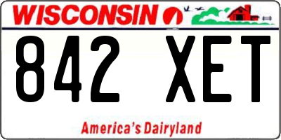 WI license plate 842XET