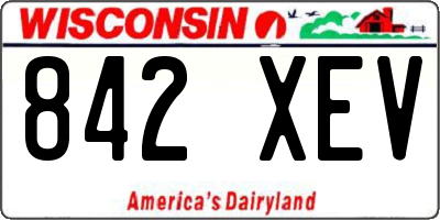 WI license plate 842XEV