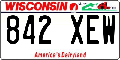 WI license plate 842XEW