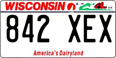 WI license plate 842XEX