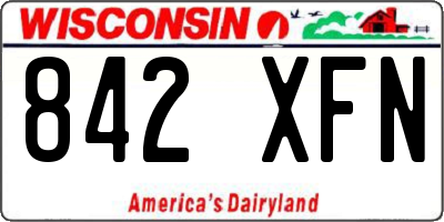 WI license plate 842XFN