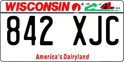 WI license plate 842XJC