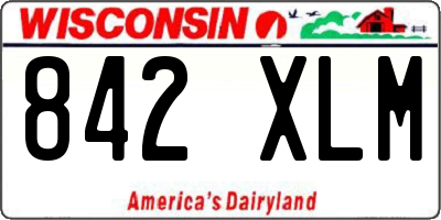 WI license plate 842XLM