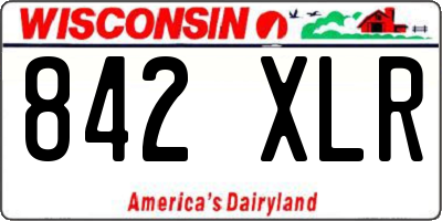 WI license plate 842XLR