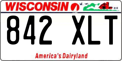 WI license plate 842XLT