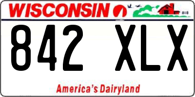 WI license plate 842XLX