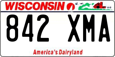 WI license plate 842XMA