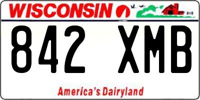 WI license plate 842XMB