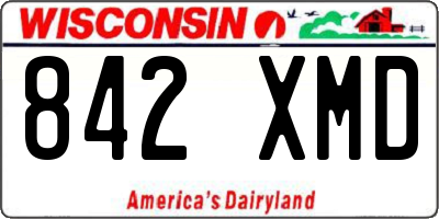 WI license plate 842XMD