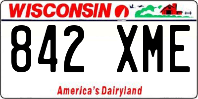 WI license plate 842XME