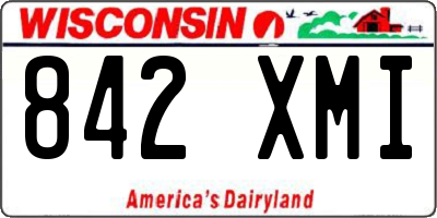 WI license plate 842XMI