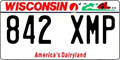 WI license plate 842XMP