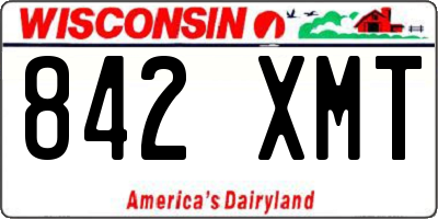 WI license plate 842XMT