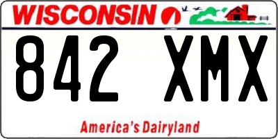 WI license plate 842XMX
