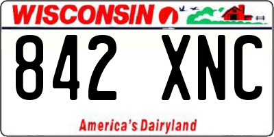 WI license plate 842XNC