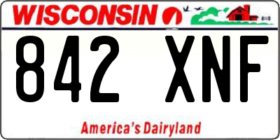 WI license plate 842XNF