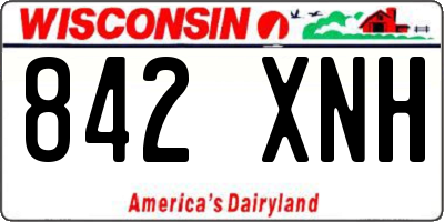 WI license plate 842XNH