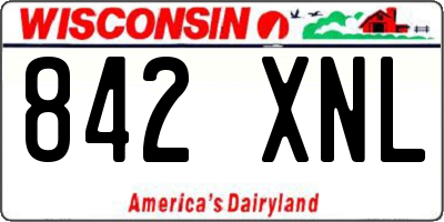 WI license plate 842XNL