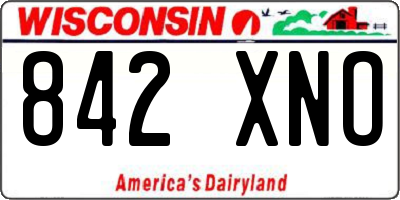 WI license plate 842XNO