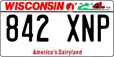 WI license plate 842XNP
