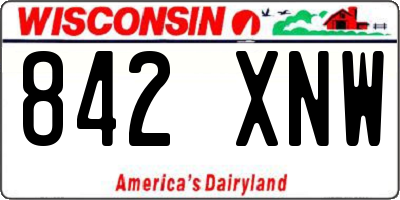 WI license plate 842XNW
