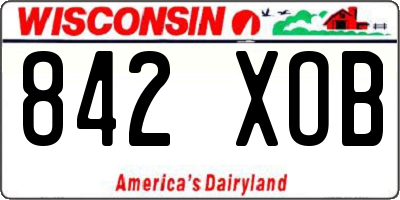 WI license plate 842XOB