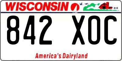 WI license plate 842XOC