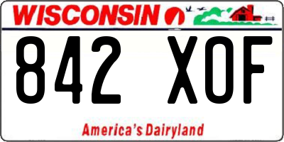 WI license plate 842XOF