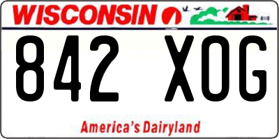 WI license plate 842XOG