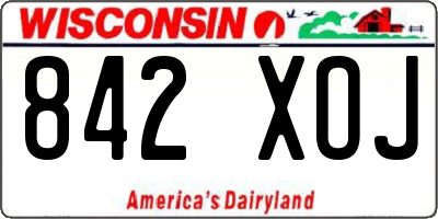 WI license plate 842XOJ