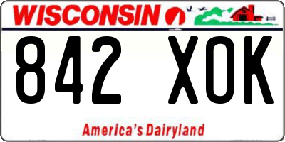 WI license plate 842XOK