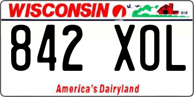 WI license plate 842XOL