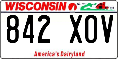 WI license plate 842XOV