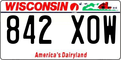 WI license plate 842XOW