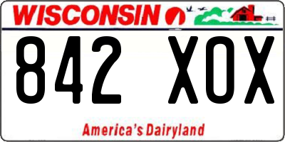 WI license plate 842XOX