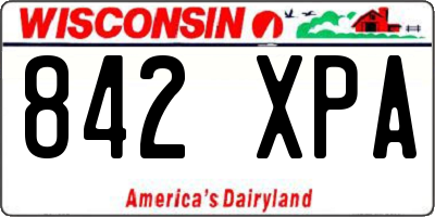 WI license plate 842XPA
