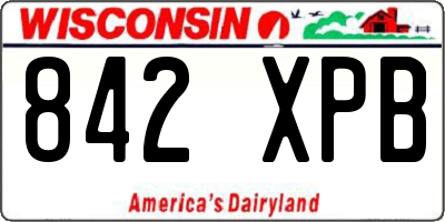 WI license plate 842XPB