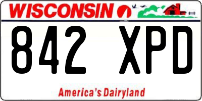 WI license plate 842XPD