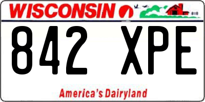 WI license plate 842XPE