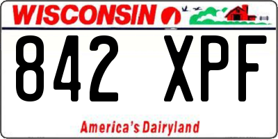 WI license plate 842XPF