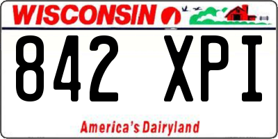 WI license plate 842XPI